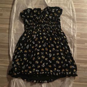 Flower strapless dress